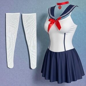 New‎ Large Japanese School Girl Uniform Anime Cosplay Costume Outfit Sexy Sailor